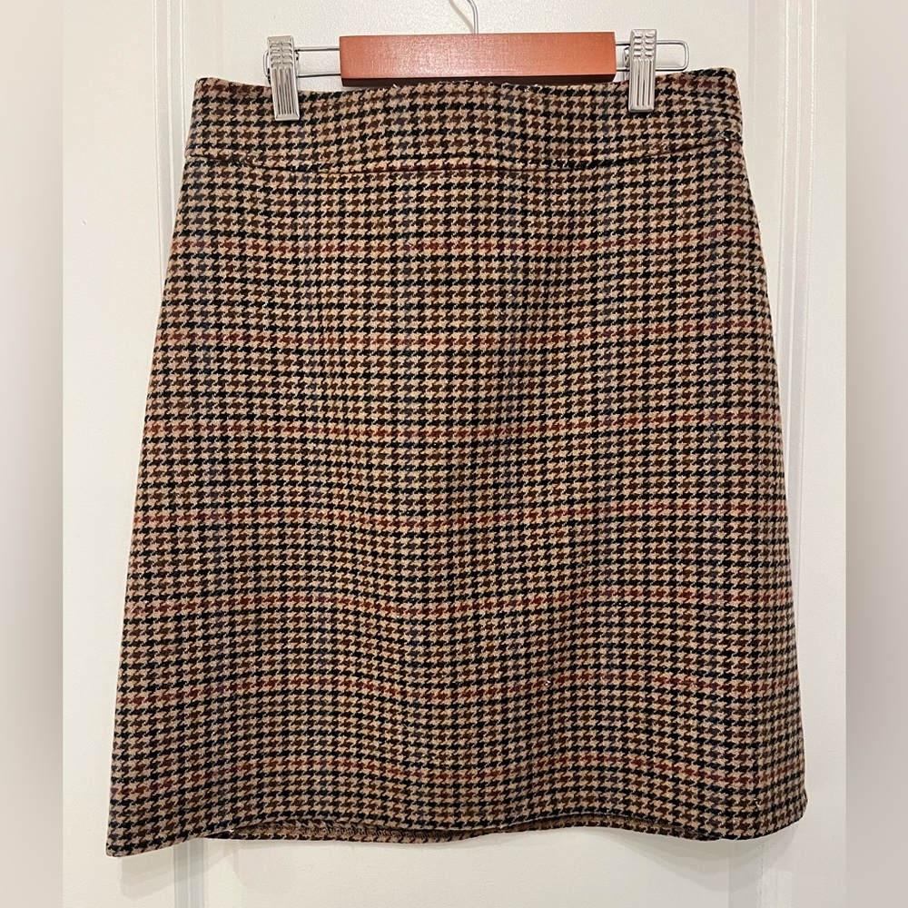J Crew Fall Houndstooth Skirt